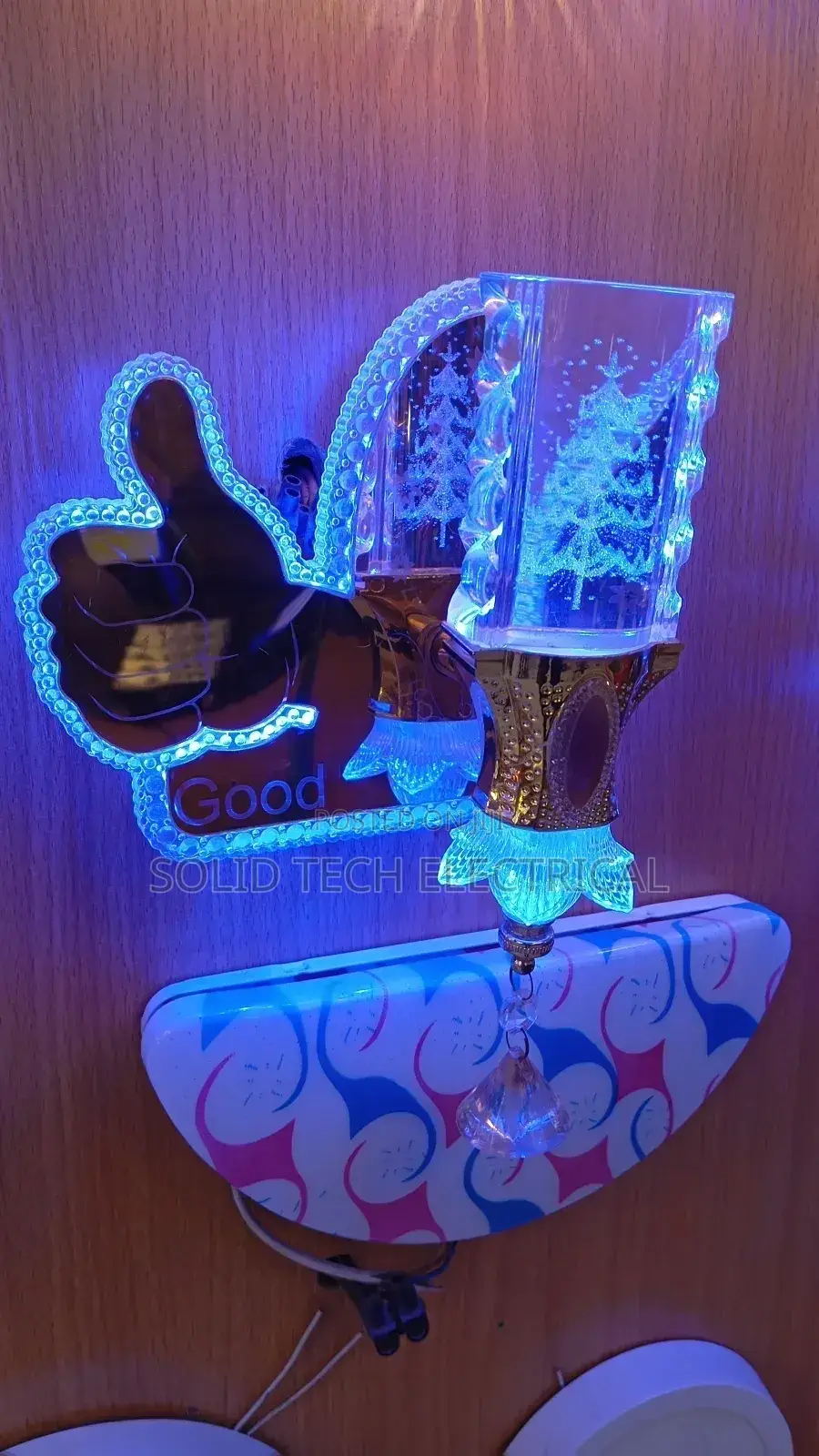 Led Wall Bracket Blue Warmwhite Gold Body 4