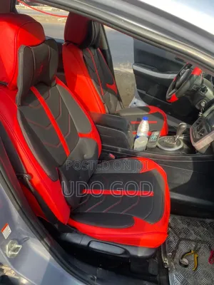 R- Power Leather Seat Cover Red and Black