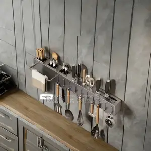 Kitchen Utensils Rack With 3 Spoon Cup - 60cm