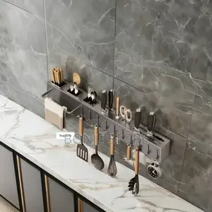 Kitchen Utensils Rack With 3 Spoon Cup - 60cm