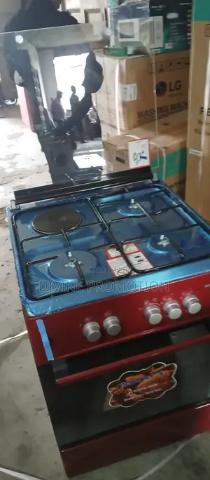 3+1 Maxi Gas Cooker 60*60cm, Red Color