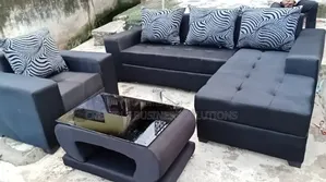 L-Shape Sofa Parlour Chair With Table