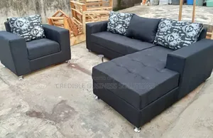Parlour Chair L-Shape Black Colour