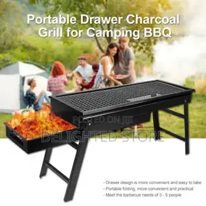 Charcoal Indoor/Outdoor BBQ Grill With Drawer