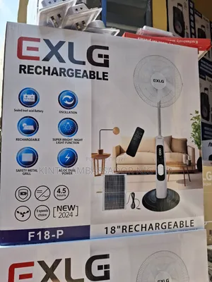 Photo - Exlg Rechargeable Fan With Panel