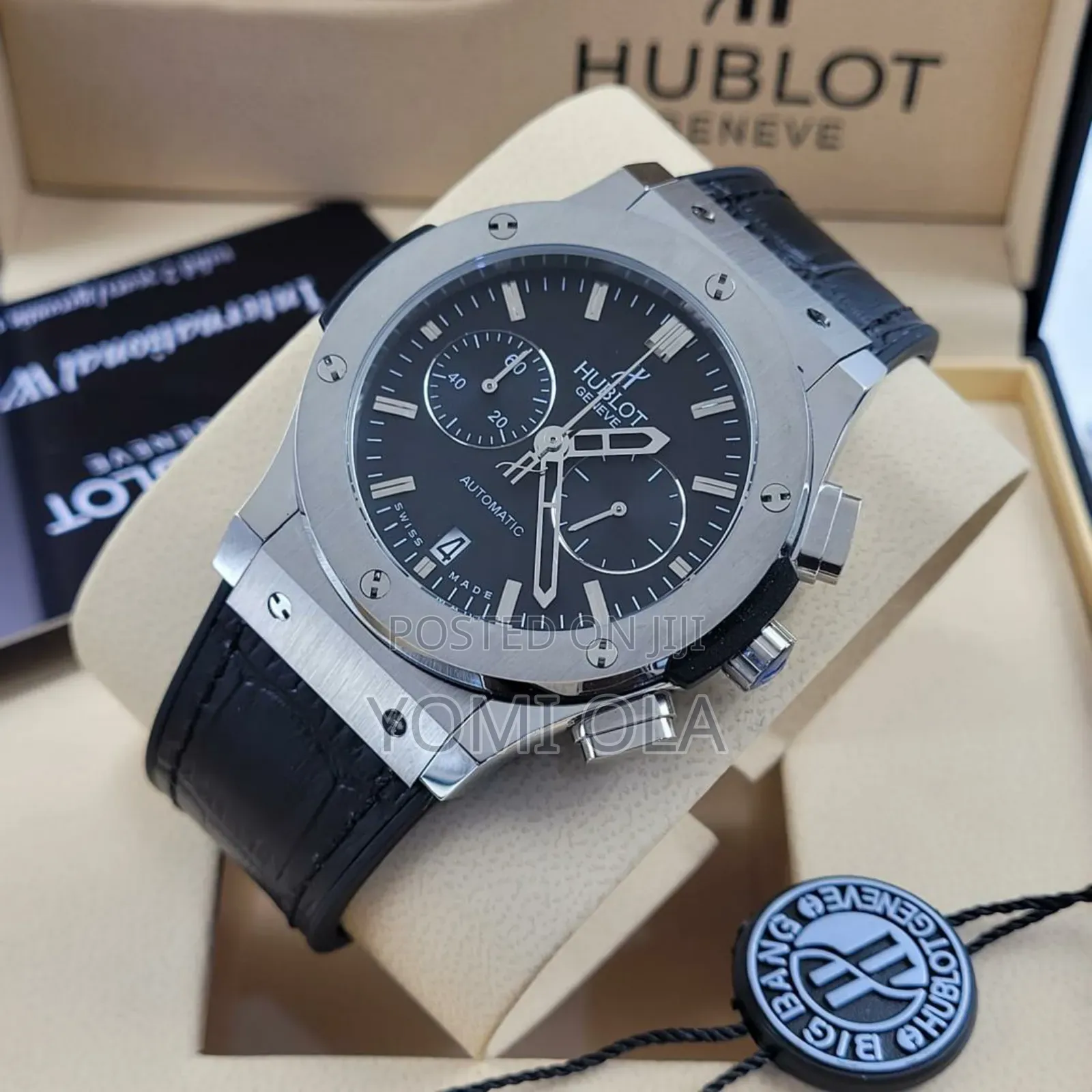 Hublot Chronograph Silver Rim Watch