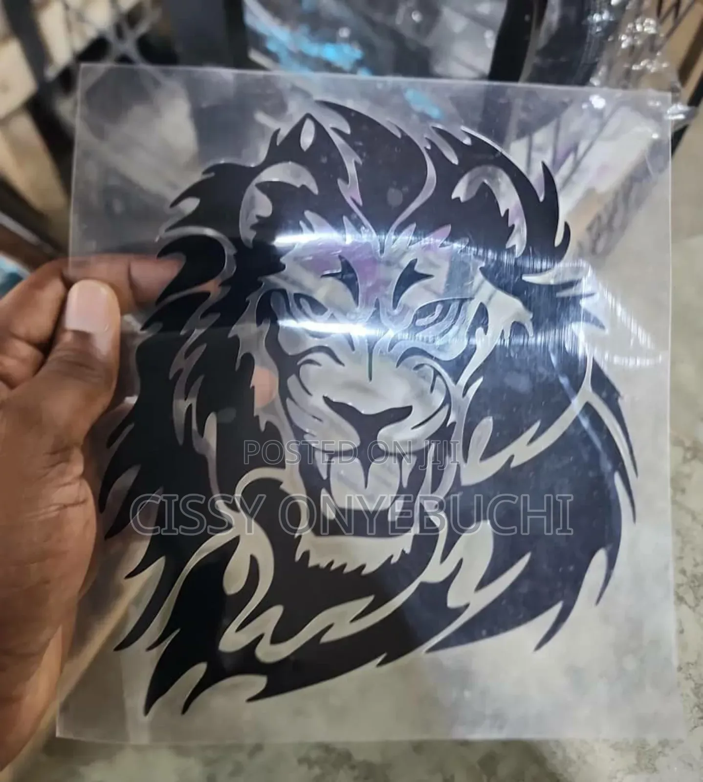 Lion Head Car Sticker