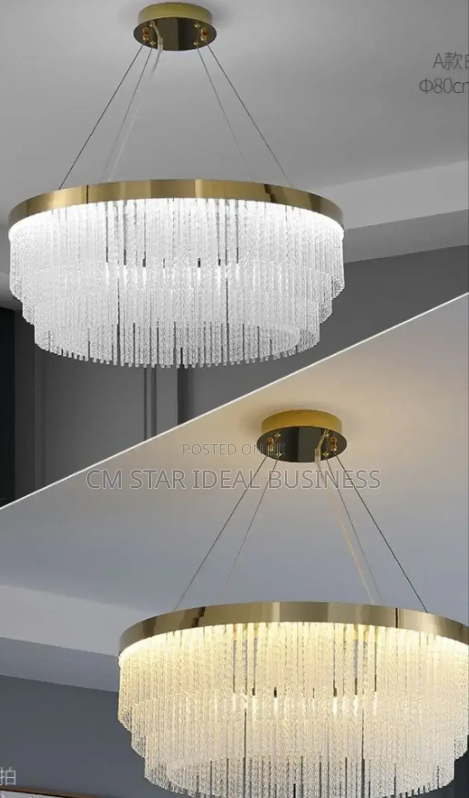 Led Chandelier(Gold )