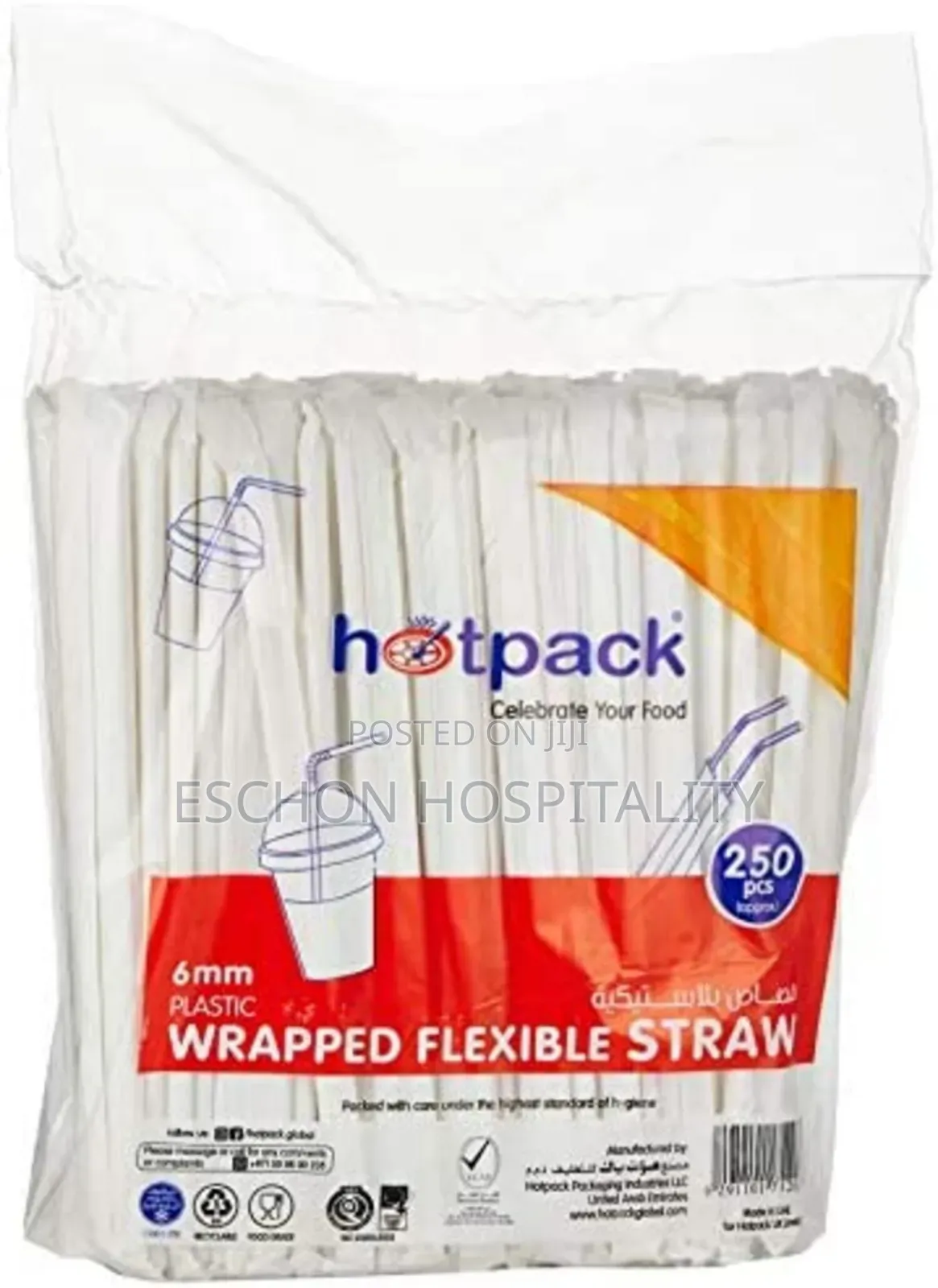 Flexible Wrapped Straw (250pcs)