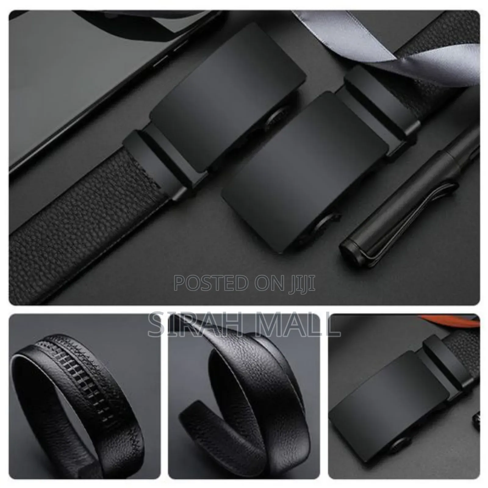 Men's Belt Leather Automatic Buckle Belts