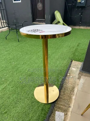 Golden Frame Barstool Table