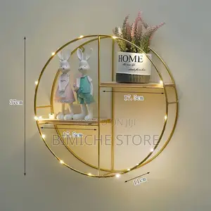 Round Hanging Iron Wall Shelf