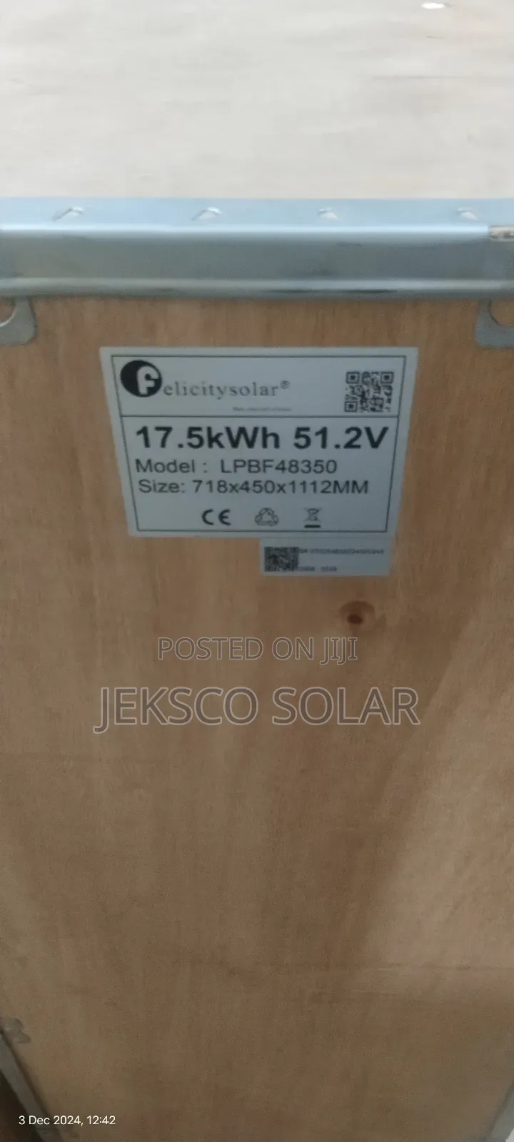 Felicity Lithium Battery, 17.5kwh, 51.2v