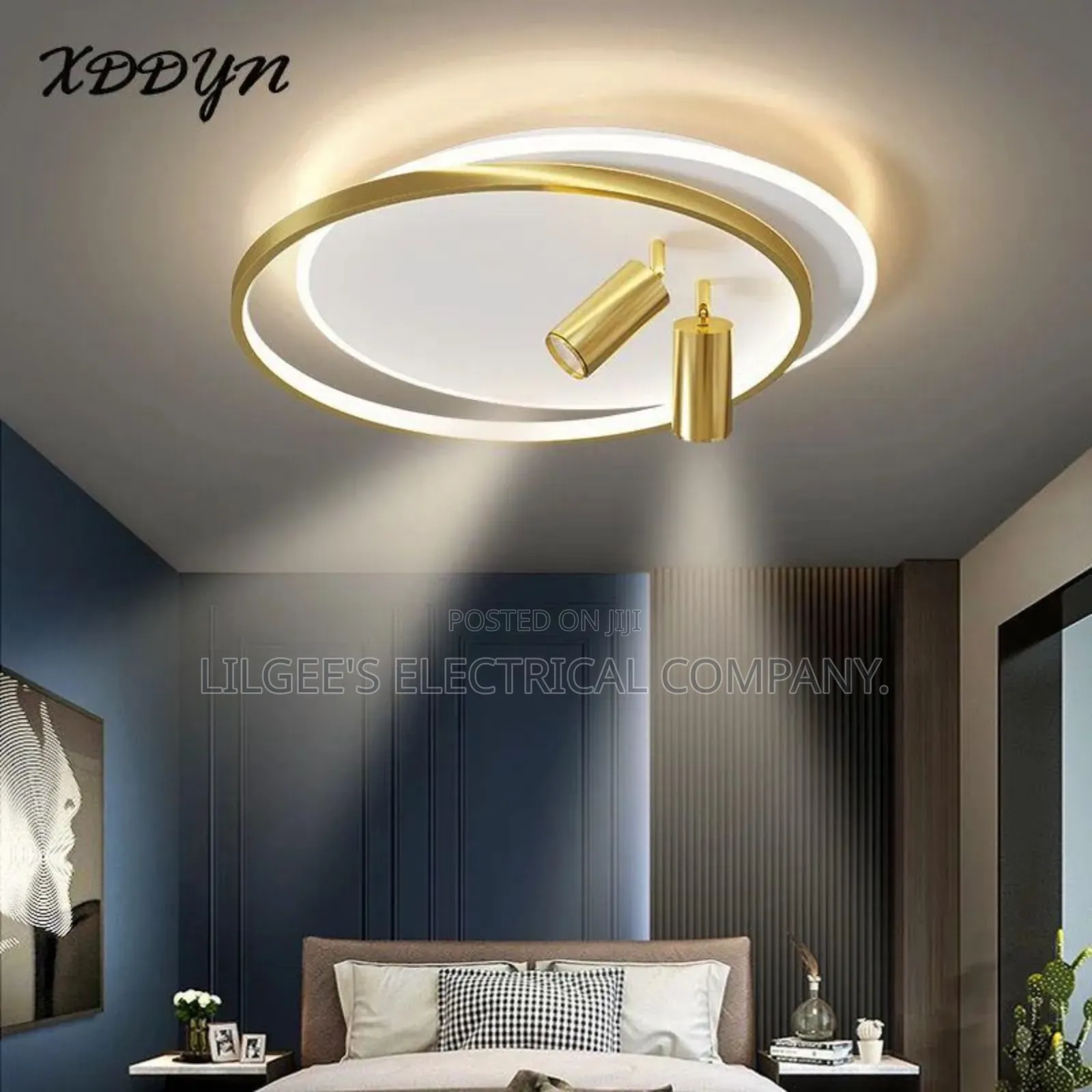 Led Ceiling Fitting Chandelier With 2 Track Lights