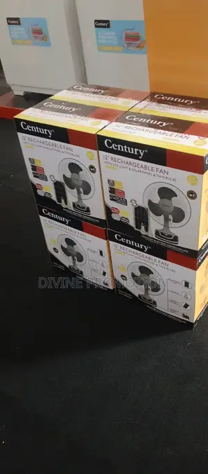 12 Inch Century Rechargeable Table Fan With 3 Blades