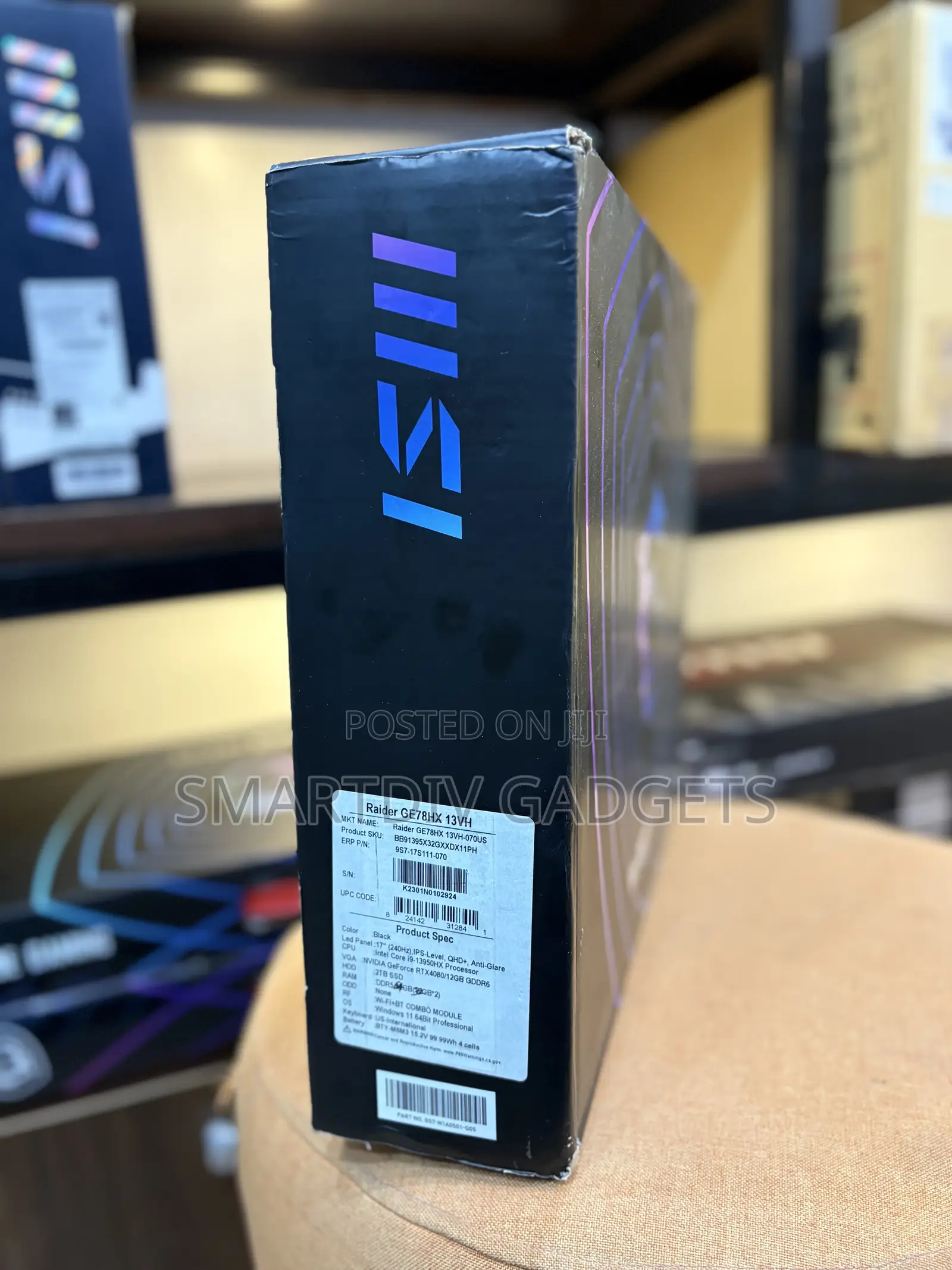 New Laptop MSI Raider GE76 12UGS 64GB Intel Core I9 SSD 2T