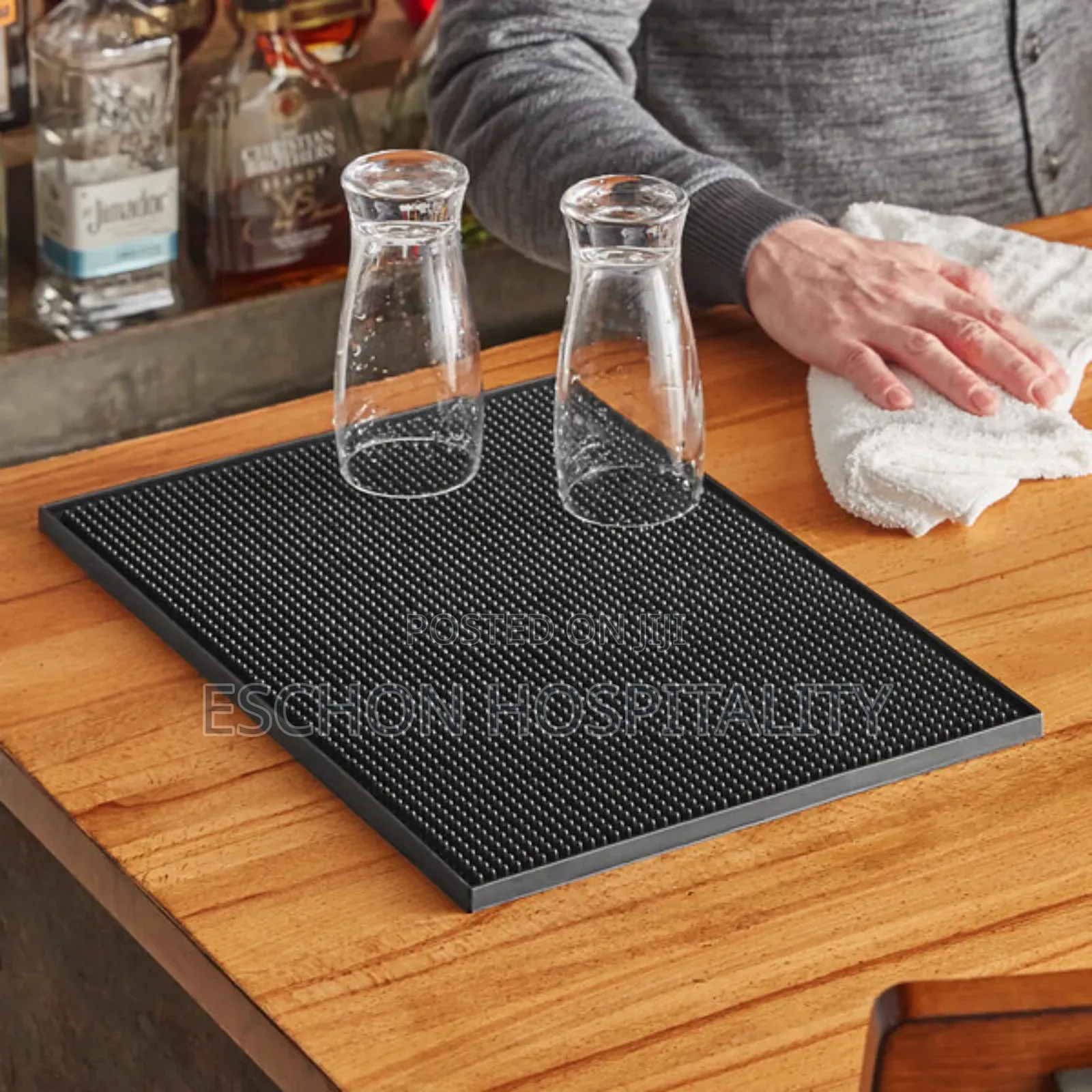 Bar Mat: Counter Anti Slip Black ( Big)