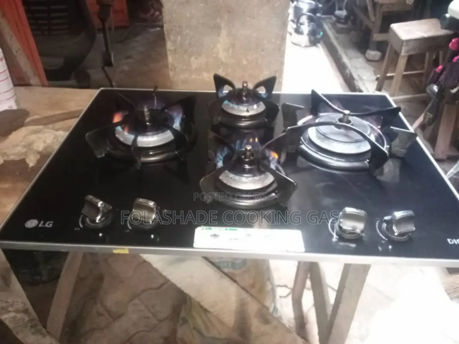 Four Burner Glass Table Gas Cooker