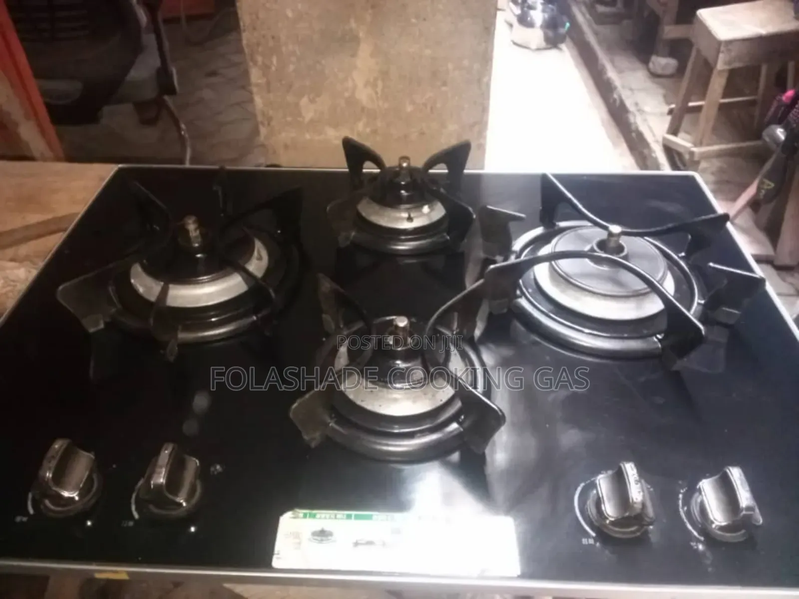 Four Burner Glass Table Gas Cooker
