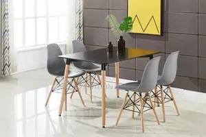 Dining Table and Chairs Set Modern Table and 4 Chairs