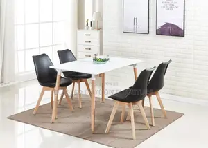 Dining Table and Chairs Set Modern Table and 4 Chairs