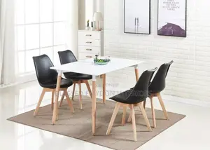 Dining Table and Chairs Set Modern Table and 4 Chairs