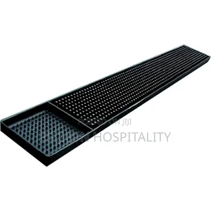 Bar Mat: Anti Slip Black Rubber Mat for Bar Counter