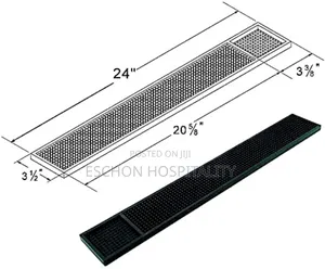 Bar Mat: Anti Slip Black Rubber Mat for Bar Counter