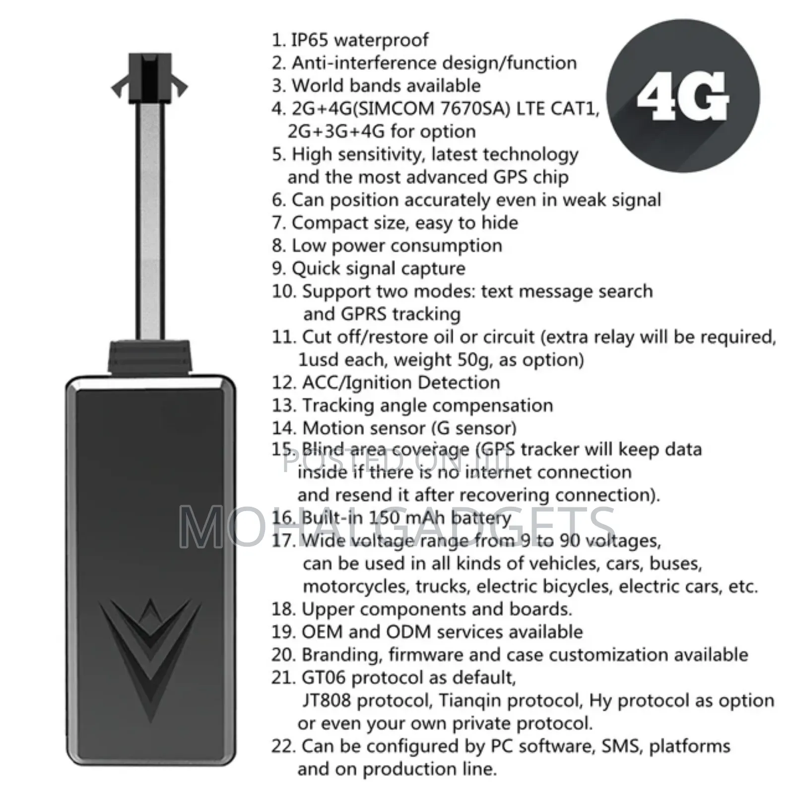 Car GPS Tracker(4g + Disable and Enable Engine)