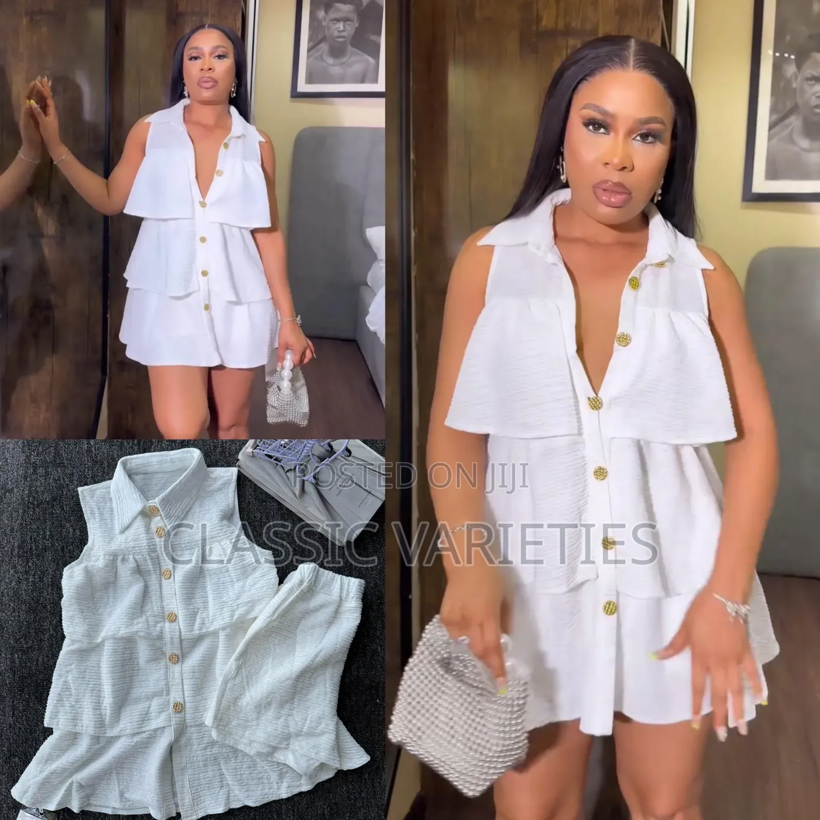 Ruffle Sleeveless 2 Pieces Set