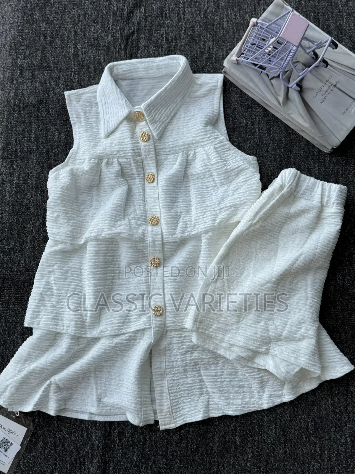 Ruffle Sleeveless 2 Pieces Set