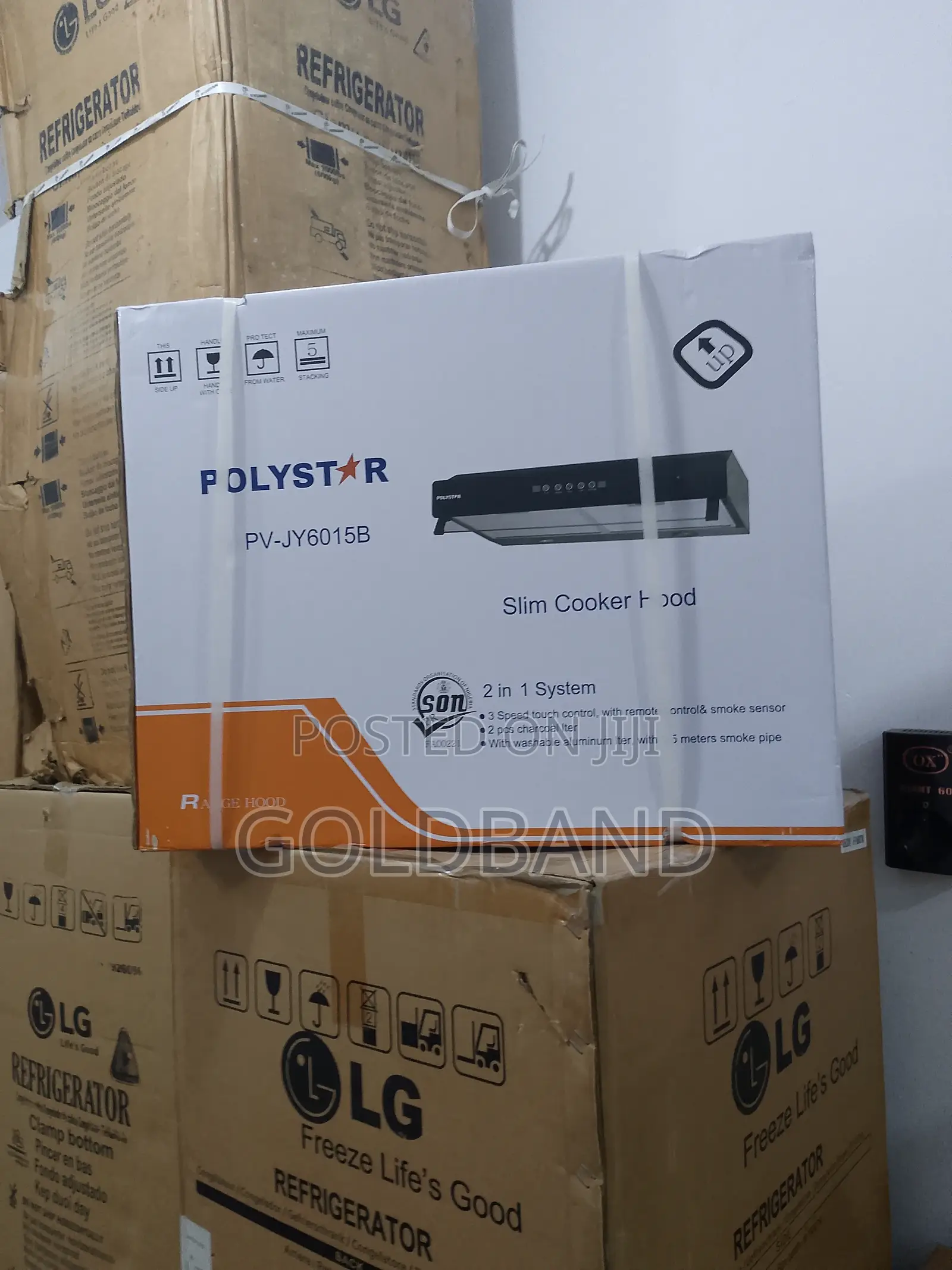 Polystar 60cm 2in1 Slim Cookerhood With Remote Control