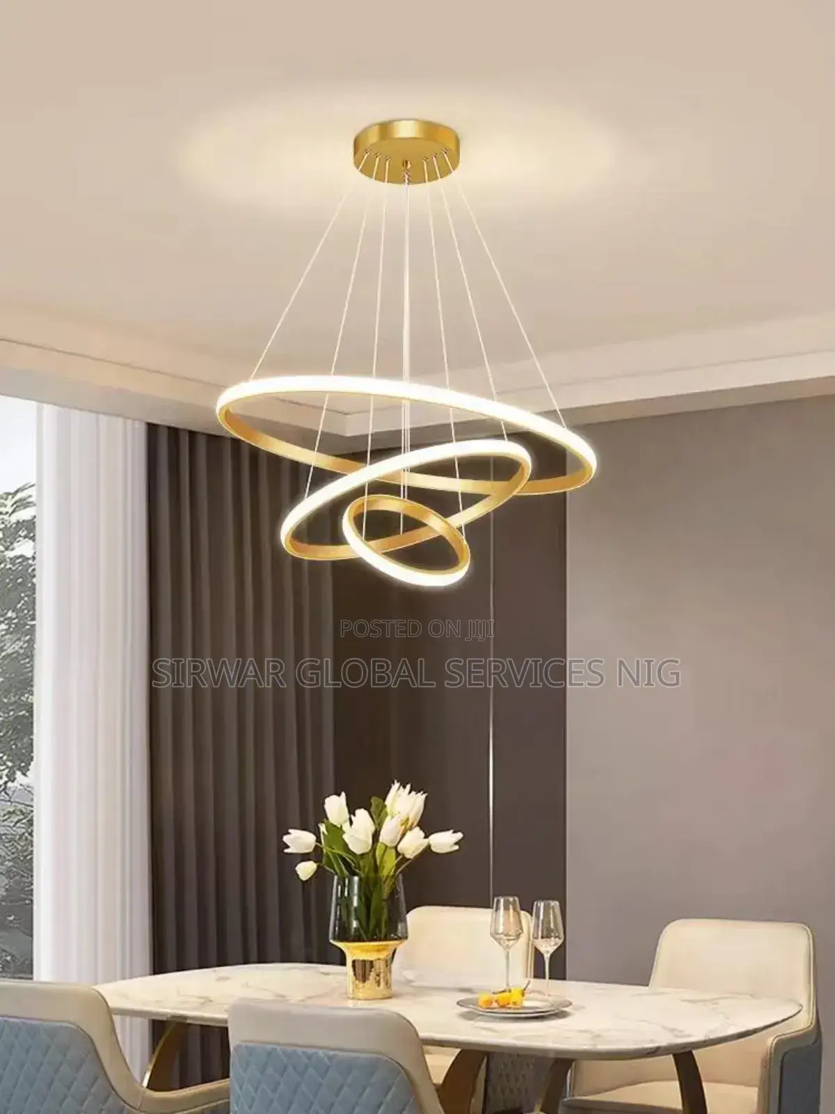 Gold 3 Step Drop Light