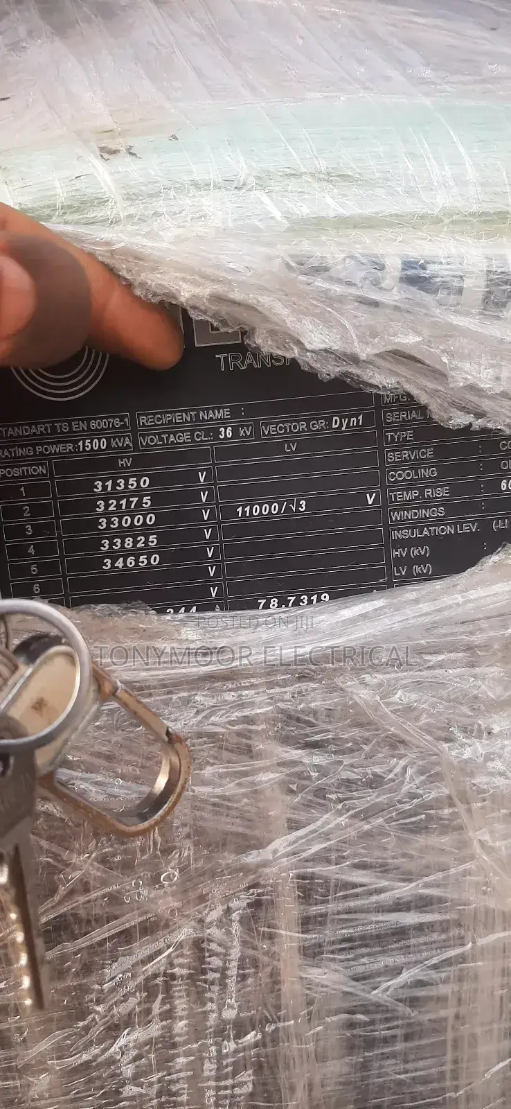 Meksan 1.5mva 33kv Transformer