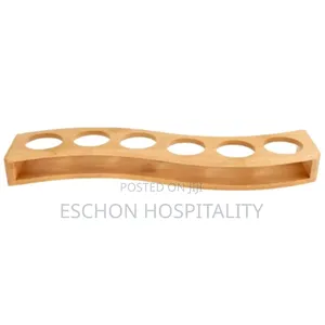 Bamboo Tequila Shots Holder With Tequila Glasses Set