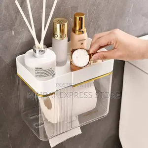 Multipurpose Wall Mounted Acrylic Tissue Holder