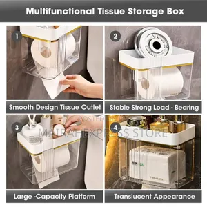 Multipurpose Wall Mounted Acrylic Tissue Holder