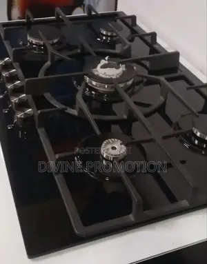 Polystar Hob,90*60cm, Glass Top Gas Cooker, 5 Burner Gas
