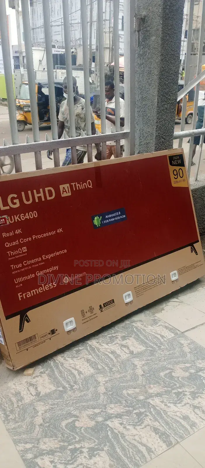 90" Frameless LG Android Smart TV, Full HD, Bluetooth.