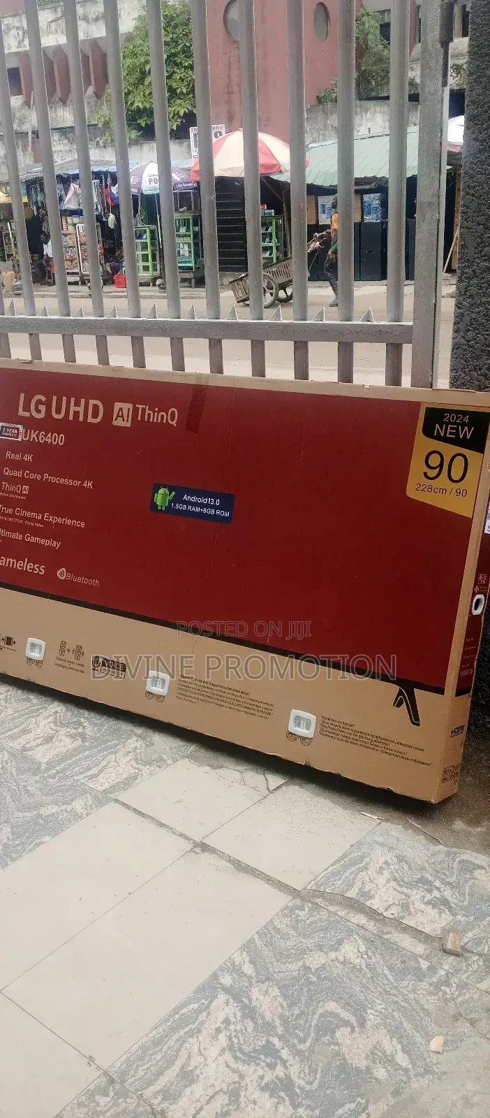90" Frameless LG Android Smart TV, Full HD, Bluetooth.