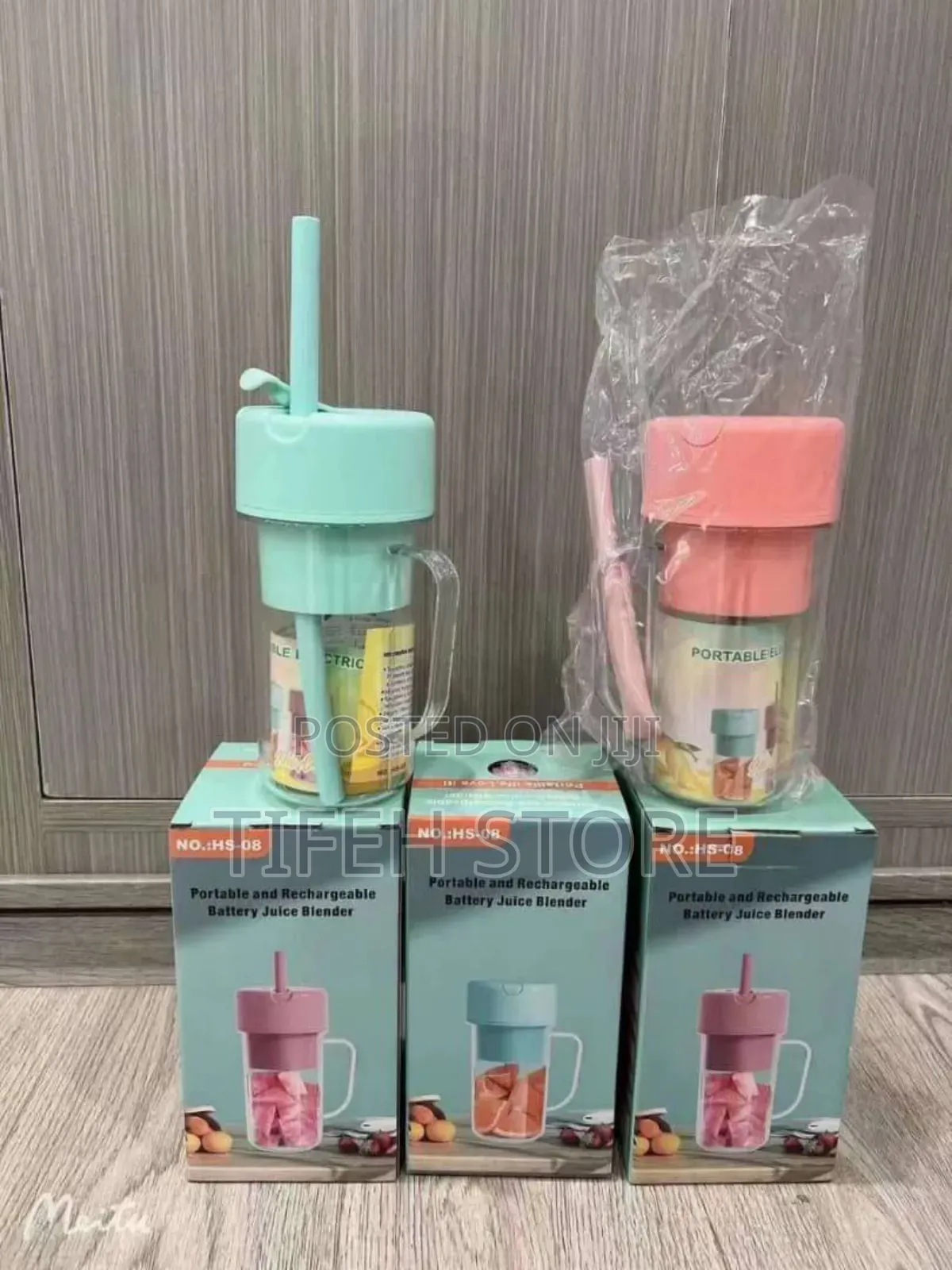 Fruit Blender With Cup Amd Straw