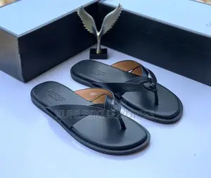 Original Gucci Men Leather Slippers in 4 Colorways