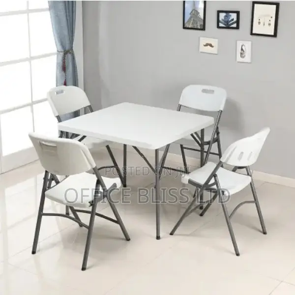 Outdoor SQUARE Plastic Dinning Table and Chairs