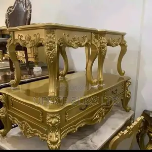 Royal Design Living Room Center Table and 2 Side Stool