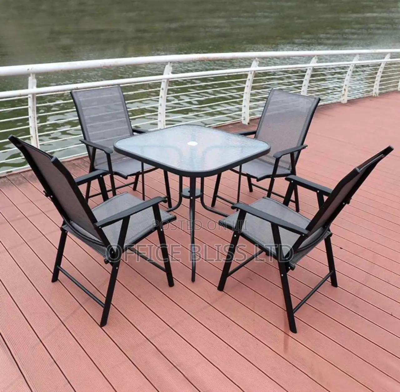 Outdoor Square Table and Foldable Chair (4)