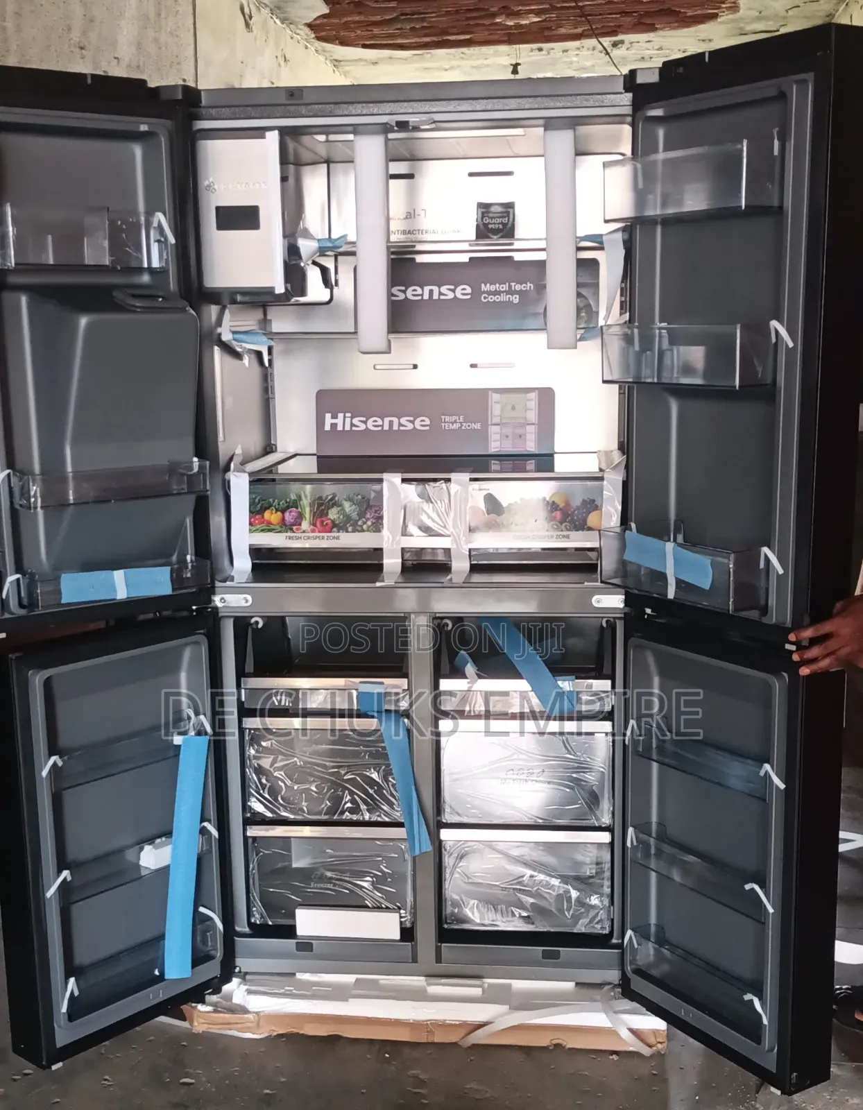 Hisense 4 Door Inverter Side by Side Fridge+Ice Cube Maker