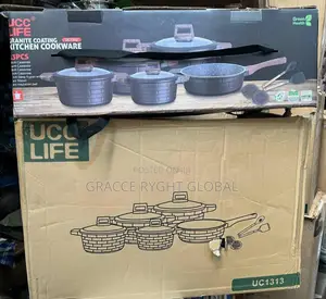 13pcs UCC Life Granite Nonstick Cookware Set Bricks Design
