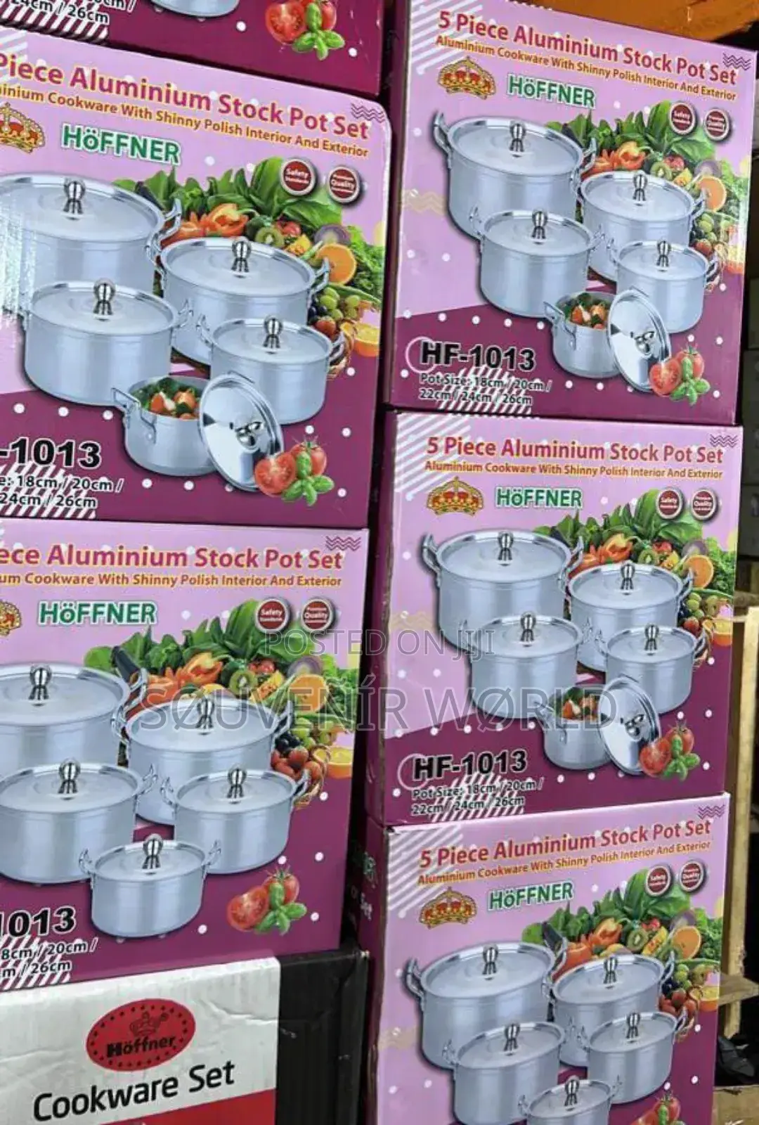5pcs Aluminum Stock Pot Set