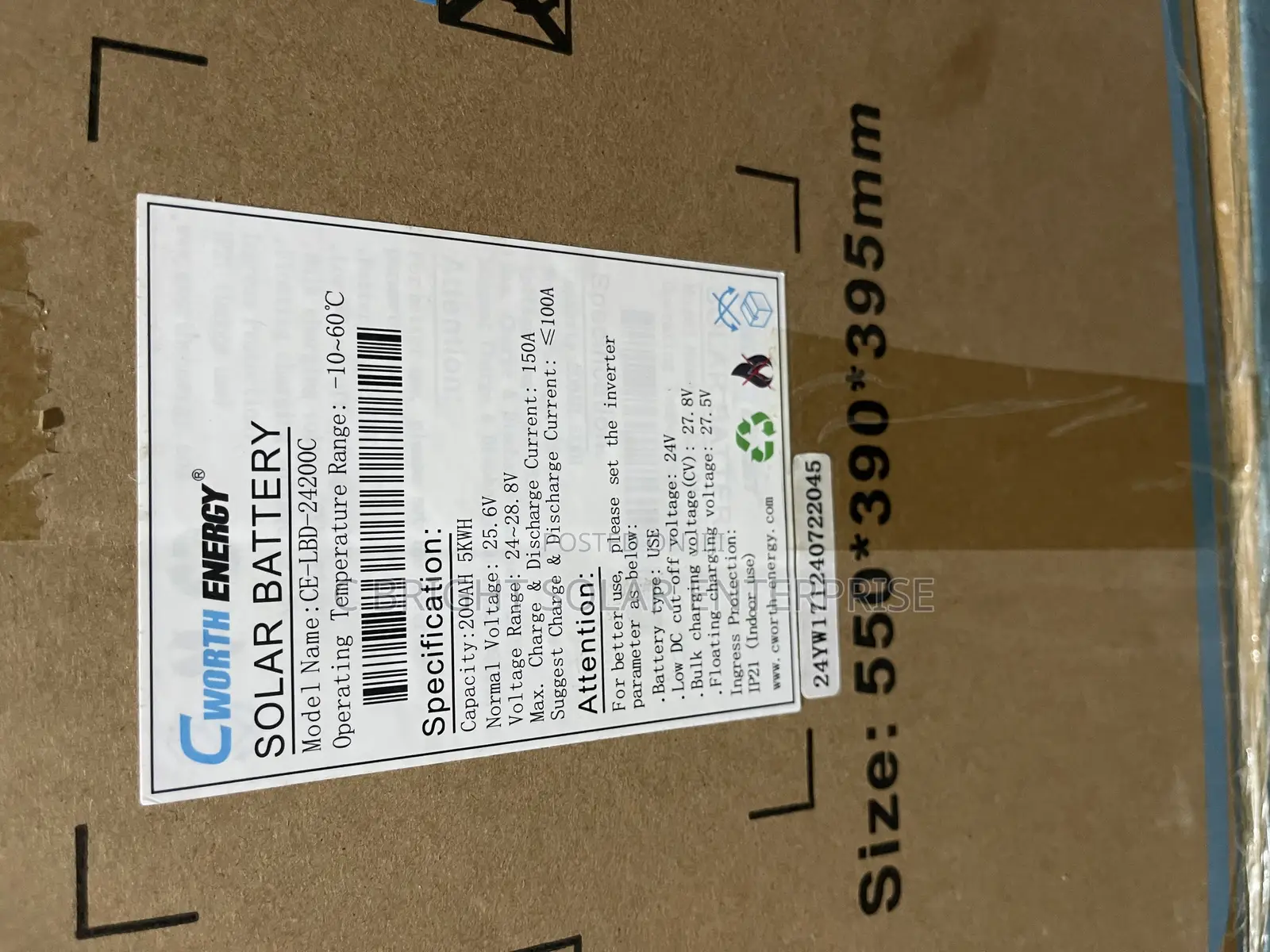 5kwh C Worth Solar Lithium Battery W
