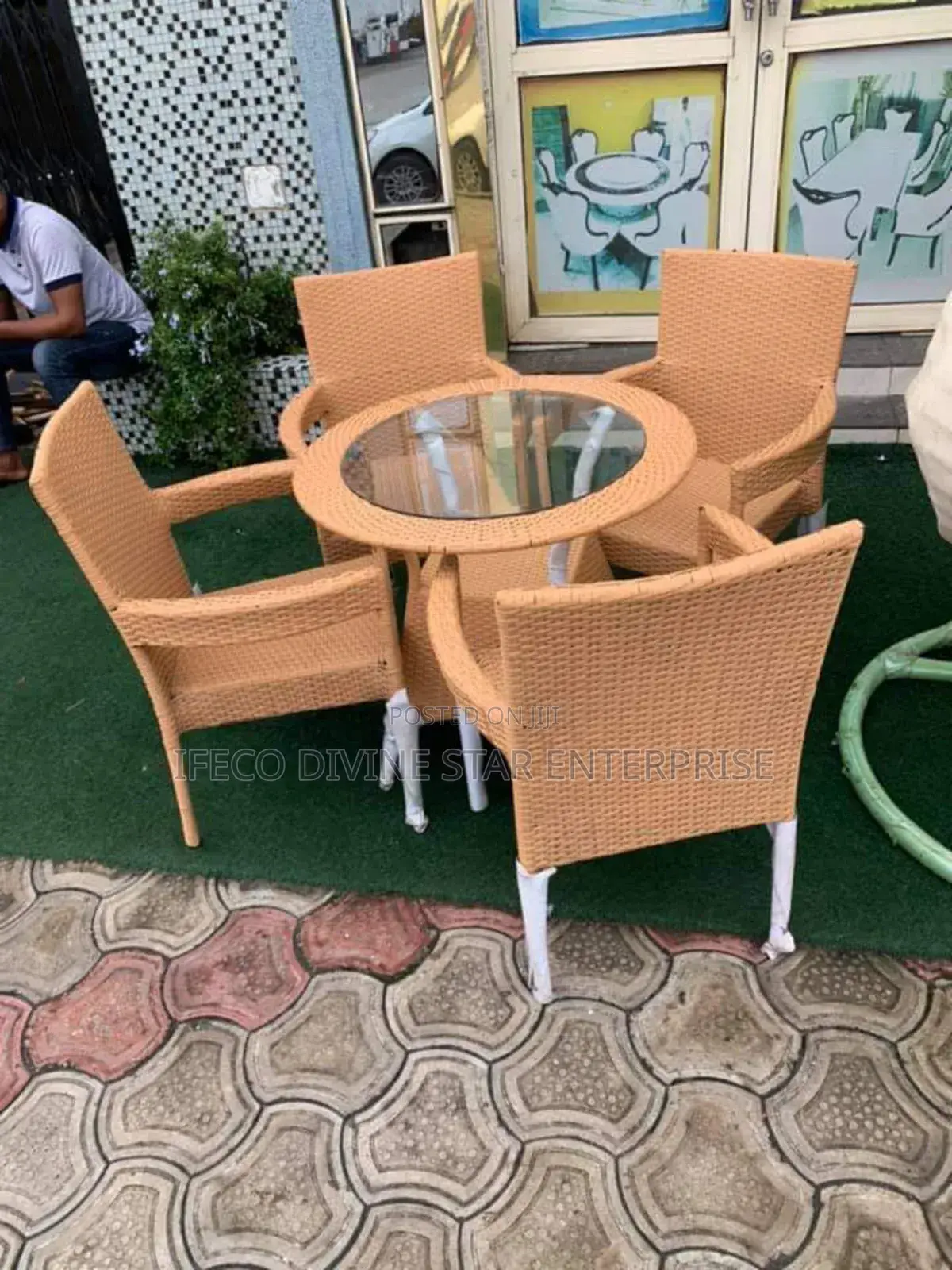 Bar Table and Four Chairs